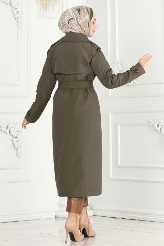 moda selvim TRENCHCOAT 6126BSK463 Khaki - Thumbnail