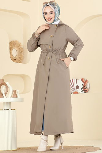 moda selvim Trenchcoat 6223ANT466 Vision - Thumbnail