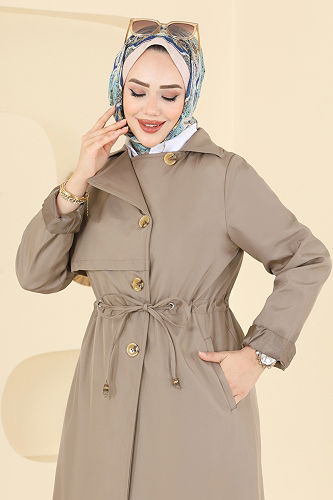 moda selvim Trenchcoat 6223ANT466 Vision - Thumbnail