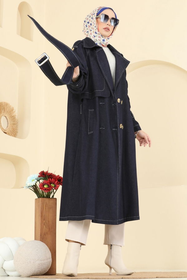 Modaselvim Trenchcoat Trenchcoat 6226ANT466 Dark Denim