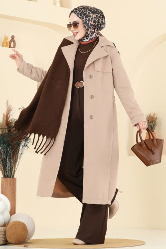 B.İ.S.S.K. - Trenchcoat 6248BSK463 Beige