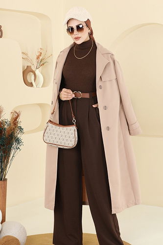 moda selvim ترانشكوت بيج 6248BSK463 - Thumbnail