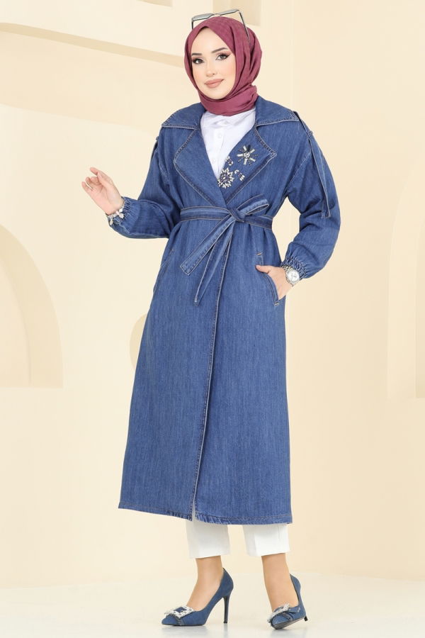 Trenchcoat 639MSM187 Denim - 1