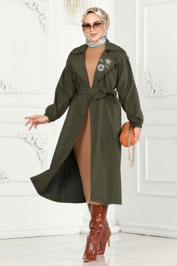 Trenchcoat 639MSM187 Khaki - 1