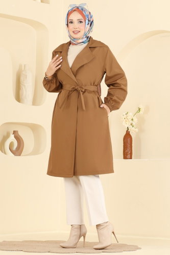 Trenchcoat 804MRK805 Tan - Moda Selvim
