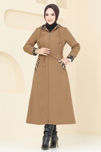 moda selvim Trenchcoat ASM2659 Light Tan - Thumbnail