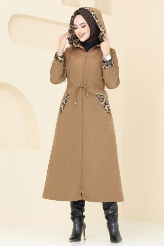 moda selvim Trenchcoat ASM2659 Light Tan - Thumbnail