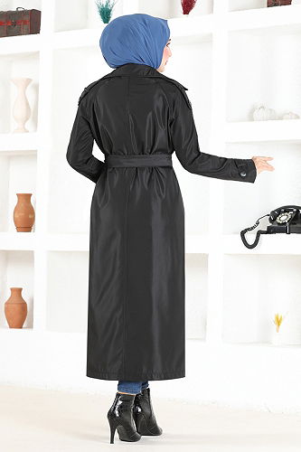 moda selvim ترانشكوت أسود MSL5963-M - Thumbnail