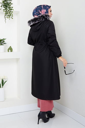 moda selvim Trenchcoat MSS0831-M Black - Thumbnail