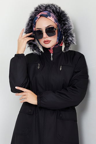 moda selvim ترانشكوت أسود MSS0831-M - Thumbnail