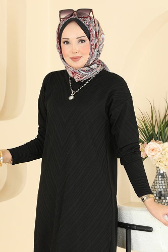 moda selvim تريكو أسود 3192NVX1208 - Thumbnail