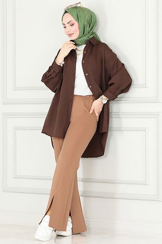 moda selvim Trousers 3000KTR750 Latte - Thumbnail