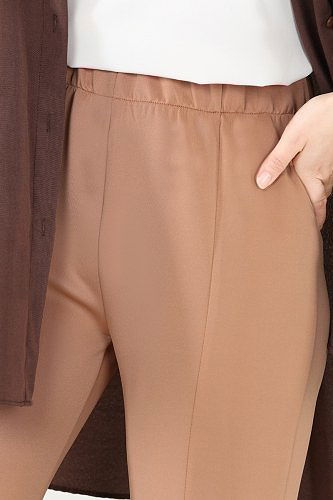 moda selvim Trousers 3000KTR750 Latte - Thumbnail