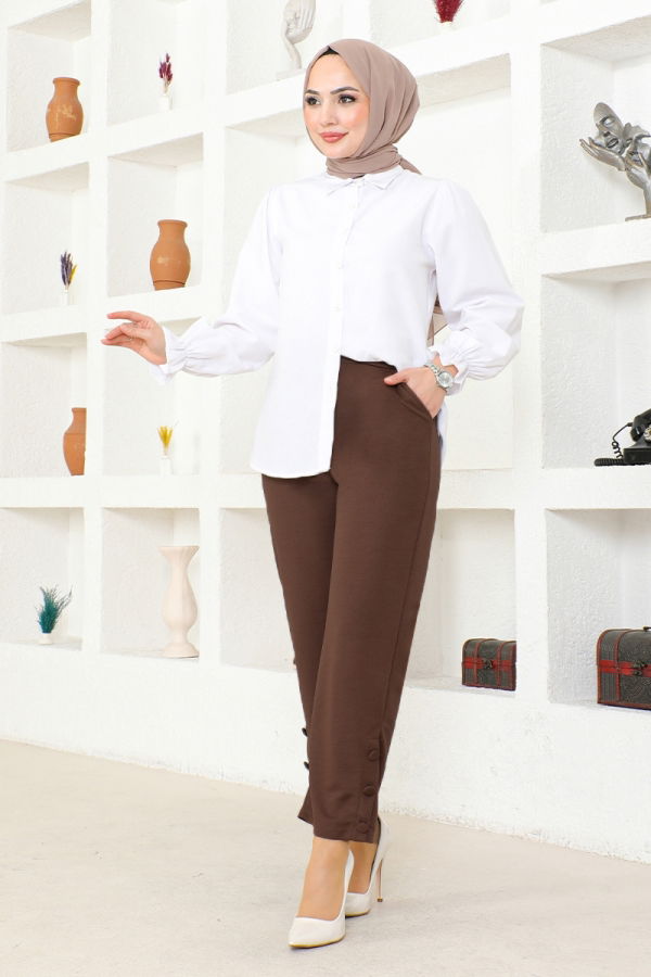 Modaselvim END OF YEAR OPPORTUNITY Trousers MSL5010 Brown