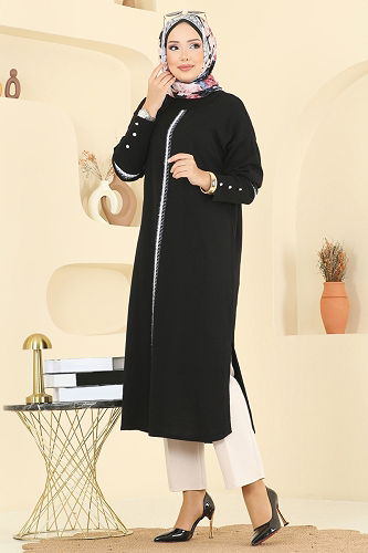 moda selvim بلوز أسود 0021KLB1050 - Thumbnail