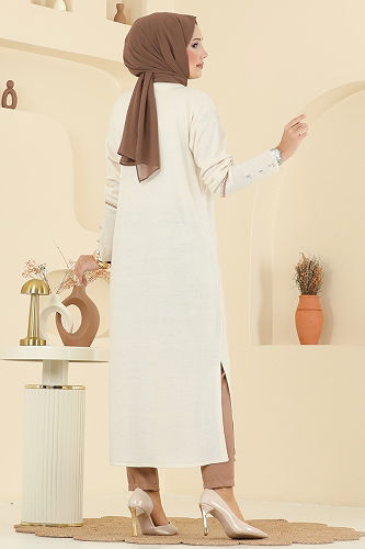 moda selvim بلوز بيج 0021KLB1050 - Thumbnail