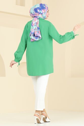 moda selvim Tunic 002MR1078 Benetton Green - Thumbnail