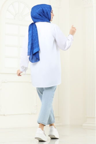 moda selvim بلوز سكري 002MR1078 - Thumbnail