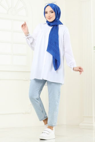 moda selvim بلوز سكري 002MR1078 - Thumbnail