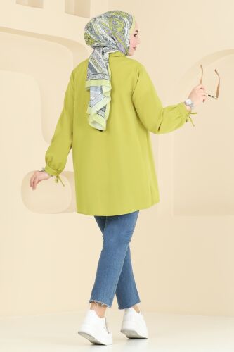 moda selvim Tunic 002MR1078 Oil Green - Thumbnail