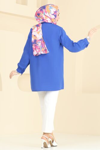 moda selvim Tunic 002MR1078 Saxe - Thumbnail