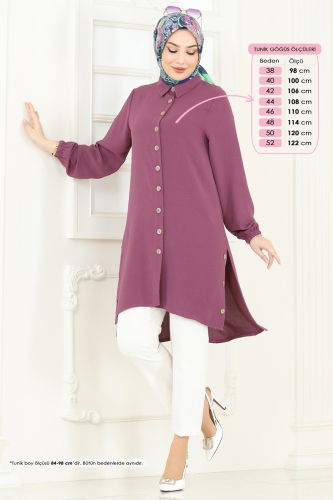 M.R. - Tunic 008MR1078 Dark Rose Dusky