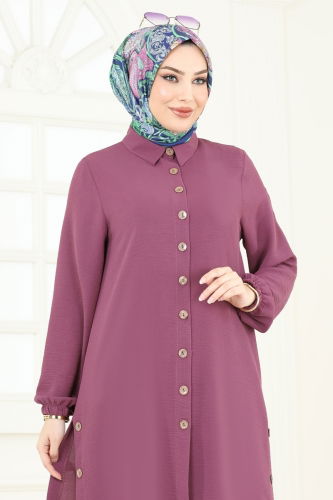 moda selvim Tunic 008MR1078 Dark Rose Dusky - Thumbnail