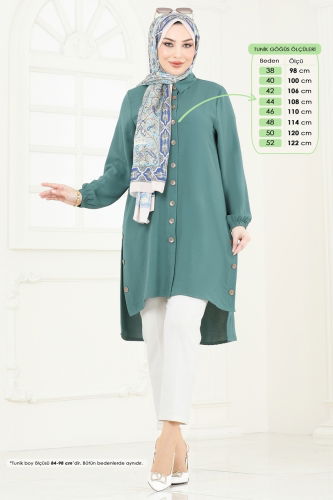 moda selvim Tunic 008MR1078 Mint - Thumbnail