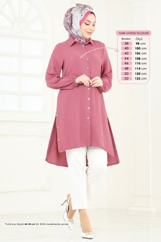 moda selvim Tunic 008MR1078 Rose Dried - Thumbnail