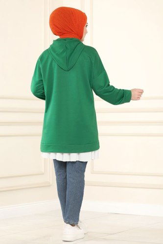 moda selvim Tunic 0155UZ662 Benetton Green - Thumbnail