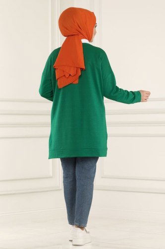 moda selvim Tunic 0166UZ662 Benetton Green - Thumbnail