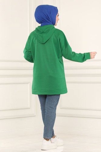 moda selvim Tunic 0168UZ662 Benetton Green - Thumbnail