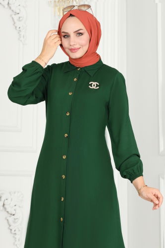 moda selvim TUNIC 0171BG354 Emerald - Thumbnail