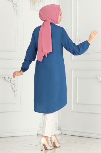 moda selvim TUNIC 0171BG354 Indigo - Thumbnail