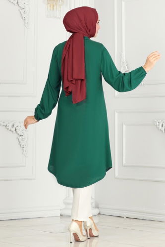 moda selvim Tunic 0171BG354 Light Emerald - Thumbnail