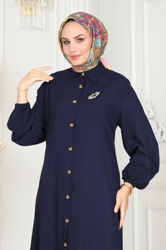 moda selvim Tunic 0171BG354 Navy Blue - Thumbnail