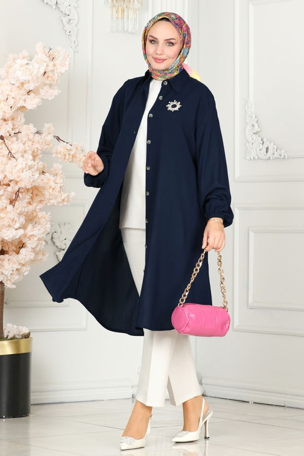 Modaselvim Tunic Tunic 0171BG354 Navy Blue