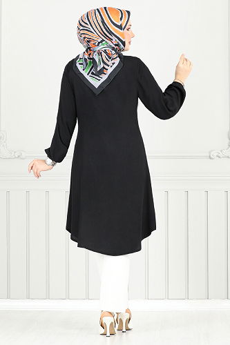 moda selvim بلوز أسود 0171BGS895-M - Thumbnail