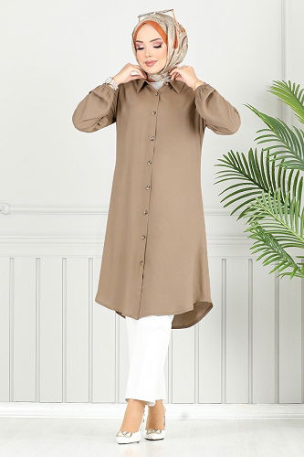 moda selvim Tunic 0171BGS895-M Dark Vision - Thumbnail