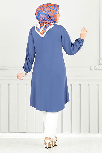 moda selvim بلوز ازرق 0171BGS895-M - Thumbnail