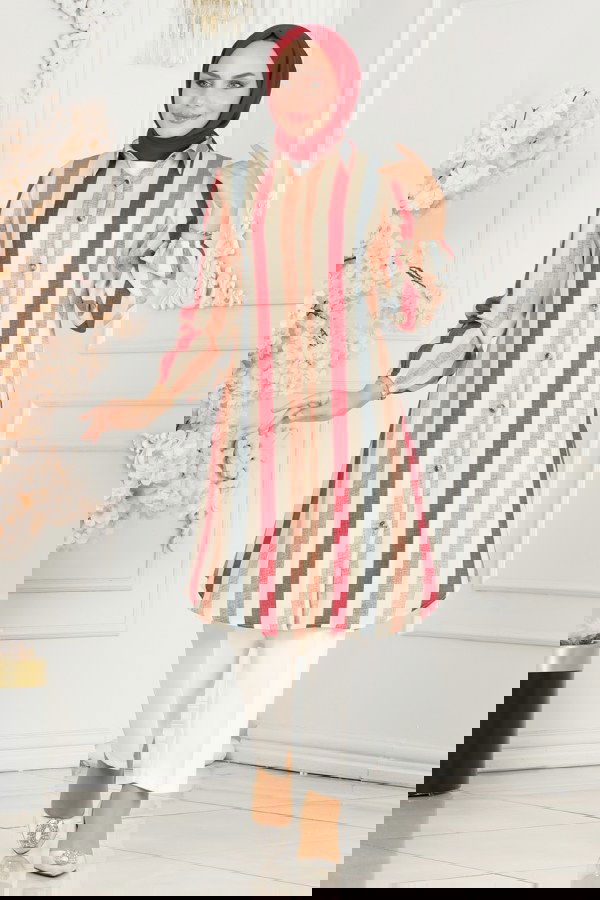 Modaselvim خصم صافٍ20%+20% في سلة التسوق بلوز خمري 0172BG354