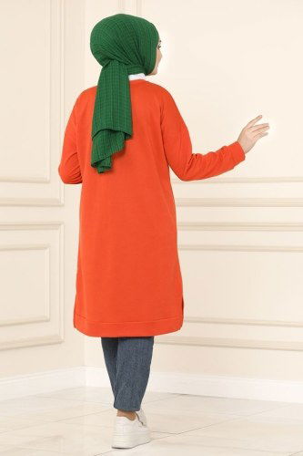 moda selvim Tunic 0172UZ662 Orange - Thumbnail