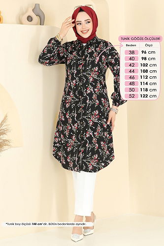 moda selvim بلوز أسود 0174BG354 - Thumbnail