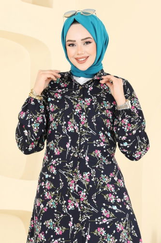 moda selvim Tunic 0174BG354 Navy Blue - Thumbnail