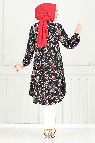 moda selvim بلوز أسود 0174BGS895-M - Thumbnail