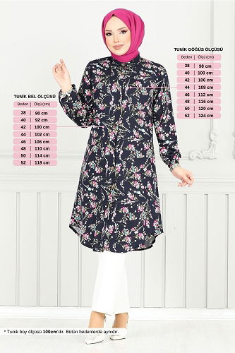 moda selvim بلوز كحلي 0174BGS895-M - Thumbnail