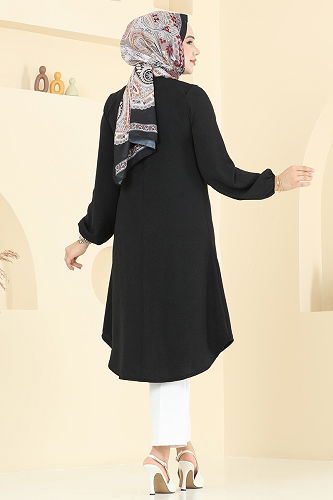 moda selvim بلوز أسود 0175BG354 - Thumbnail