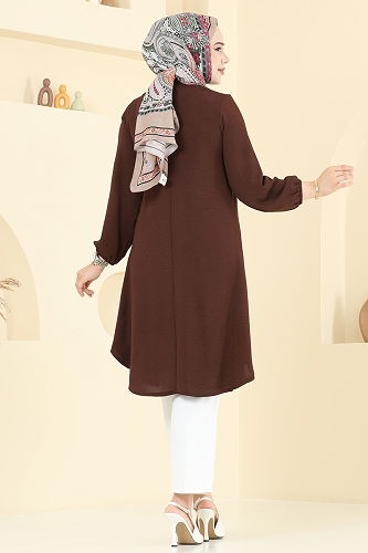 moda selvim Tunic 0175BG354 Brown - Thumbnail