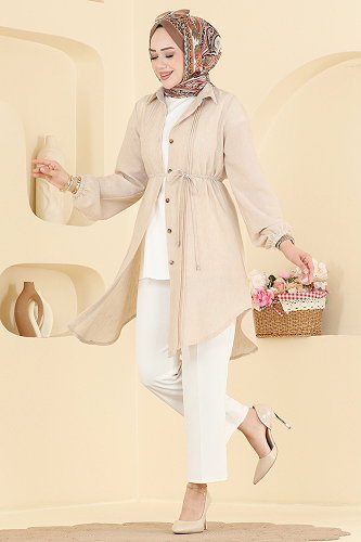 moda selvim بلوز بيج 0177ERK1158 - Thumbnail