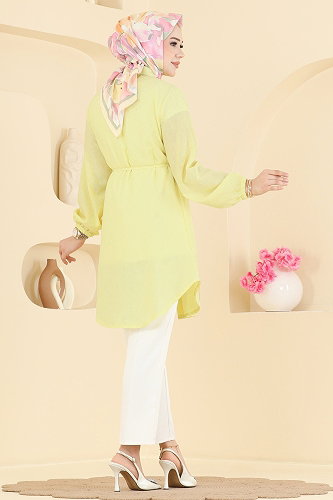 moda selvim بلوز أصفر 0177ERK1158 - Thumbnail
